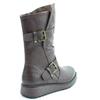 HEAVENLY FEET WOMENS WEDGE ZIP BOOT - CHOCOLATE